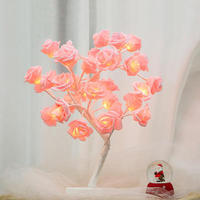 Dekorasi Natal Bunga Lampu Malam 45Cm 24led Lampu Meja Mawar Led Lampu Pohon Mawar Bunga Mawar Dalam Ruangan Dekorasi Kamar Tidur Pernikahan