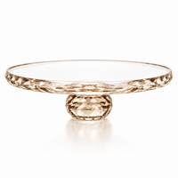 Support à gâteau de luxe en cristal K9, design à facettes taillées en diamant, plateau élégant pour desserts, décoration de mariage, fête, maison