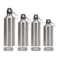 Botella deportiva de aluminio de alta calidad, de aluminio con botella pequeña impresión a Color, 500/600/750/1000ml