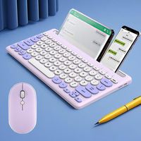 Ensemble clavier et souris ergonomique OEM 5.0 sans fil BT USB 78 touches étanche avec interrupteurs noirs anti-ghosting pour ordinateur portable/PC/tablette