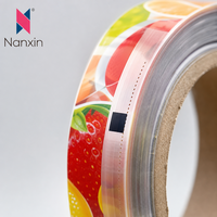 Rouleau de film imprimé sur mesure pour bonbons gélifiés, emballage coloré et lumineux pour snacks aux fruits, en rouleau, en vrac