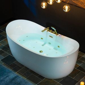 Luxury Massage <strong>Bathtub</strong> High-end Whirlpool Colorful LED <strong>Lighting</strong> Whirlpool <strong>Bathtub</strong> <strong>for</strong> Five Star Hotel Master Bathroom - Product Image 3