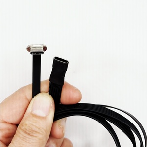 Cinta plana ultrafina FPC FFC USB 3,1 Tipo C Macho a hembra Cables de datos de perfil inferior en ángulo de 90 grados - Product Image 5
