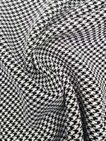 Tissu à carreaux élastique Thousand Birds Grid, doux et agréable au toucher, extensible, en polyester, coton et élasthanne, 260 GSM, MOQ 2M