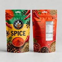 Sacs alimentaires imprimés sur mesure, emballages en plastique, sachets refermables, sachets réutilisables pour assaisonnements et épices, sachets Doypack