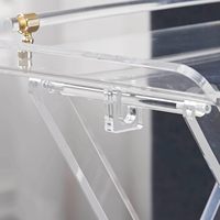 Moderne X Jambe Décor Pliable Lucite Acrylique Portable Personnalisé Table Présentoir Plateau Tables Salon Présentoir En Gros