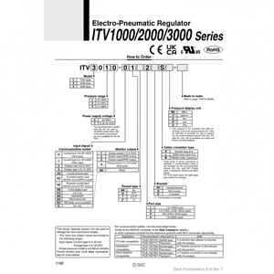Régulateur de pression électro-pneumatique SMC Pneumatics ITV1030-142BL - Product Image 1