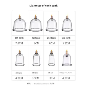 Bekam vakum Manual, perangkat ekstraksi udara non-api Salon kecantikan perjalanan Kelas I seluruh tubuh bekam tradisional Cina - Product Image 2