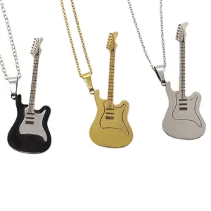多用途ギターネックレス、ヒップホップロック楽器ネックレス音楽ネックレス