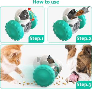 Petdom - Ventes chaudes - Jouet interactif pour animaux de compagnie - Balle distributrice de nourriture - Intérieur/extérieur - Pour chiens et chats - Product Image 3