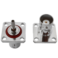 Connecteur RF BNC-KF1.5 Fournisseur d'usine, Connecteur BNC Femelle à 4 Trous avec Bride à Sertir pour Câble RG316