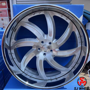 Rines Cromados SJ Deep Dish de 18-24 Pulgadas, Rines de Aleación Personalizados 5x115 5x127 PCD para Chevy Impala, Ford Crown Victoria, <span class=keywords><strong>Cadillac</strong></span> <span class=keywords><strong>DeVille</strong></span> - Product Image 1