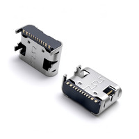 Connecteur de prise USB-C 16 broches horizontal SMT pour appareils de consommation USB, prix d'usine, fabricant OEM AK Electronics