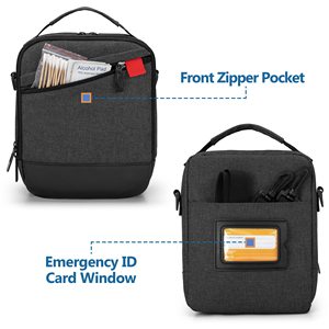 Insulated Cooler Bag for Medicine and Emergency Use Diabetic Bag with Supplies Storage Pockets - Product Image 4