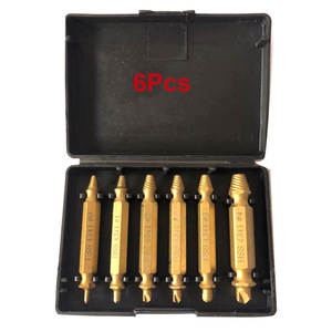 Juego de 6 extractores de tornillos dañados con caja de herramientas, accesorios de herramientas manuales para extracción de tornillos HSS - Product Image 4