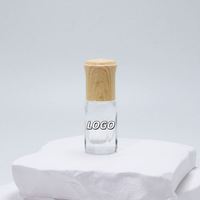 Flacon roll-on octogonal en verre cristal de 3 ml avec bouchon à vis pour huiles essentielles et pierres précieuses