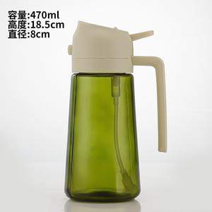 Logo personalizzato 16oz/470ml 2 in 1 vetro olio d'oliva Mister spruzzatore Dispenser bottiglia Spray per cucina - Product Image 3