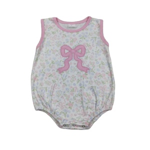 RTS Coquette Bows - Ropa de Bebé con Bordado, Mono de Burbujas para Niñas Pequeñas, Informal, para Recién Nacidos, 95% Algodón, 5% Elastano - Product Image 1