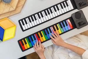 Mini clavier <span class=keywords><strong>numérique</strong></span> portable USB en silicone pour enfants et bébés, type <span class=keywords><strong>piano</strong></span> - Product Image 2