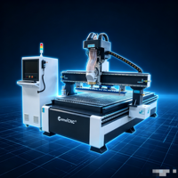 Machine de gravure sur bois CNC stable CA-1530 à changement d'outil automatique, système de contrôle LNC, servomoteur Leadshine, pompe à roulement, CE