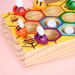 Juego de mesa de madera Fire Rat Bee Box para niños, juguete de combinación de colores, desarrollo de la coordinación mano-ojo, cubo de actividades para educación temprana - Product Image 3