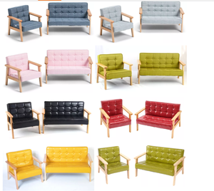 Sillón <span class=keywords><strong>Infantil</strong></span> Ecológico de Madera con Cojín de Tela PU, Sofá <span class=keywords><strong>Reclinable</strong></span> Resistente para Niños, Silla para Dormitorio o Escuela - Product Image 6