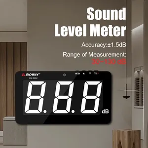 Máy đo mức âm thanh kỹ thuật số treo tường | Màn hình Decibel tiếng ồn 30-130dB với phép đo thời gian thực - Product Image 6