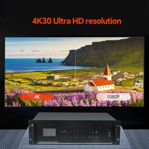 สวิตช์เมทริกซ์วิดีโอ 16x16 4K30 พร้อมรองรับ DVI//HDCP โครงโลหะและแผงควบคุมแบบกดปุ่ม/RS232 - Product Image 3