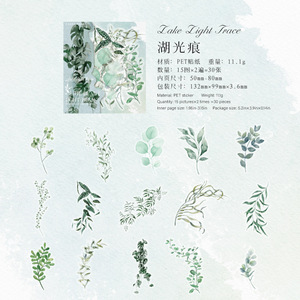 30 unids/pack Paquete de pegatinas para mascotas serie de libros de luz de plantas manuales de plantas naturales pegatinas de Material de fondo - Product Image 6