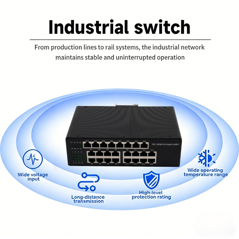 24 Port Industrial Fast Ethernet Switch
