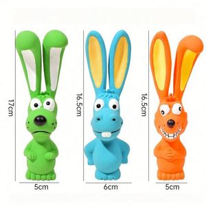Natural Latex Squeaky <b>Dog</b> Toy Long <b>Ear</b> <b>Rabbit</b>, Chew and Dental Care Toy, New Animal Series Promotional Pet Accessories - Product Image 3