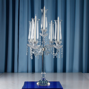 W-A0209 Portacandele <span class=keywords><strong>in</strong></span> <span class=keywords><strong>Vetro</strong></span> di Alta Qualità, Portacandele Girevole da Terra <span class=keywords><strong>in</strong></span> Cristallo per Cene a Lume di Candela e Matrimoni - Product Image 6