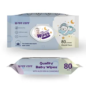 Wholesale Organic Cotton Baby Private Label Fresh Smell Baby Wipe Wet Wipes Biodegradable Wet Wipes With Lid