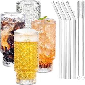 Verre à eau domestique à double paroi, motif haut et court, empilable, pour jus, boissons, thé au lait, bière - Product Image 3