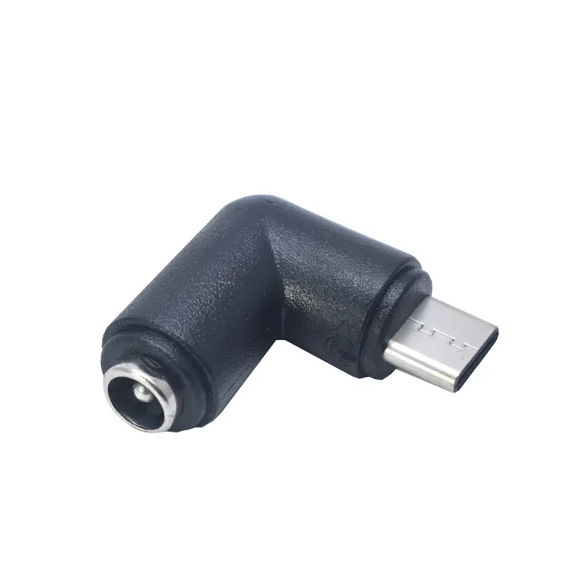 Cantell 90 Grad USB 3.1 Typ C Stecker auf DC 5,5mm x 2,1mm Buchse Adapter