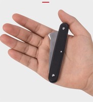 Nouveau couteau de camping pliable en acier inoxydable, outil de jardinage, couteau de greffage et d'élagage pour bonsaï avec manche en plastique noir