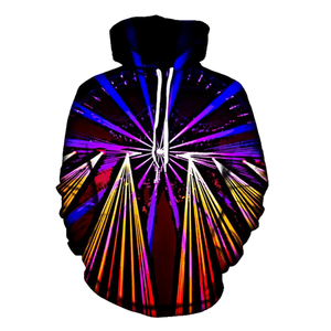 Men Heavyweight Loopback 300g Polyester/Cotton Regular Fit Drop Shoulder Printed Autumn Custom Washed Hoodie - Product Image 2