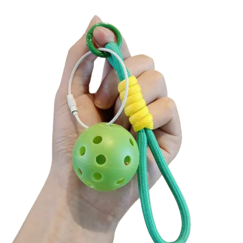 Stylish Handmade Braided Rope Mini Pickball Training Keychain Accessory Gift Fashion PE Children's Entertainment Wholesale