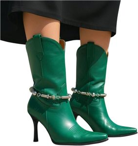 Silver Boot Chain <b>Bracelets</b> For Women Pair Screw And Ball Hardware Charms Boot <b>Anklet</b> Jewelry For Boots Concerts Rodeo And Parti - Product Image 6