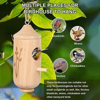Nouvelle Offre : Nid d'oiseau en bois pour colibris – Maisonnette chaude pour la décoration de jardin, villa écologique pastorale pour oiseaux, lit pour animaux de compagnie