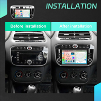 Autoradio 2DIN avec écran tactile de 7 pouces, navigation GPS Bluetooth, CarPlay sans fil, Android Auto pour Fiat Punto