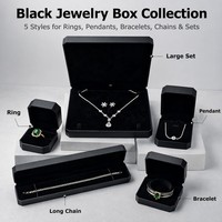Boîte à bijoux en gros d'usine, boîte à bijoux personnalisée avec logo, conteneur à bijoux pour emballage de bagues, boucles d'oreilles, colliers et bracelets