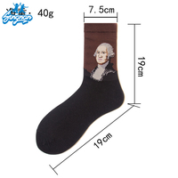 Nouvelles Chaussettes Tendance Personnalisées à Motifs d'Art Célèbre (Peinture à l'Huile) pour Hommes et Femmes – Chaussettes Longues Rétro Van Gogh, Mona Lisa, Gustav Klimt en Coton