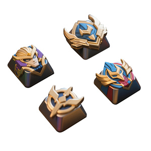 Teclas personalizadas Pro-Gaming Emblemas de héroe chapados en oro Interruptor MX de retroiluminación RGB multicolor Compatible con servicios de mecanizado a granel - Product Image 2