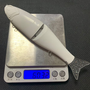 Corps de leurre blanc 7 ''/60g 2 leurre non peint segmenté appât vierge leurre de pêche de couleur personnalisée - Product Image 3