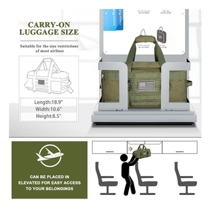 Sac de voyage tactique personnalisé avec logo, fermeture éclair, pour hommes et femmes, pour les voyages, la salle de sport, les week-ends, les séjours d'une nuit, sac à dos de voyage - Product Image 6