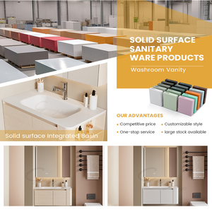 Lavabo de Baño Rectangular de Superficie Sólida, Diseño Moderno y Único, Colgante de Pared, Ecológico, a Precios de Descuento - Product Image 4