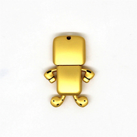 Memoria USB Metálica con Forma de Robot, 1GB 2GB 4GB 2.0, Pendrive 8GB 16GB 32GB 3.0, Regalo Original con Grabado Láser Gratuito