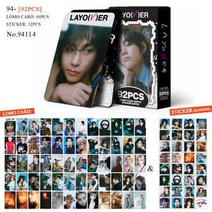 KPOP 92 Uds foto tarjeta Kpop foto tarjeta <span class=keywords><strong>Bangtan</strong></span> Boys <span class=keywords><strong>TAEHYUNG</strong></span> V Lomo tarjeta impermeable vinilo pegatina - Product Image 2