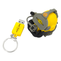 Memoria USB de Alta Velocidad con Diseño de Máscara de Gas Amarilla, 2.0 3.0 32Gb 64Gb 128gb, Unidad Flash USB de Goma